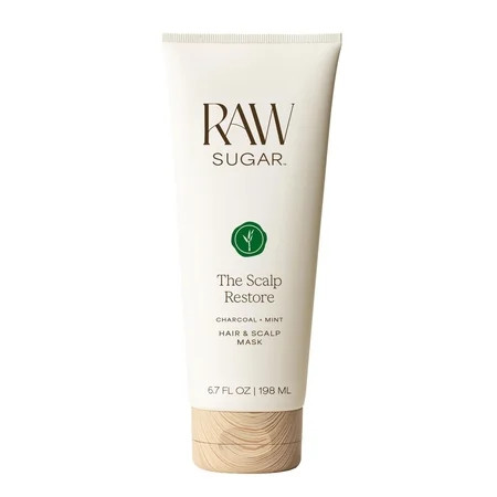 Raw Sugar The Scalp Restore Hair & Scalp Mask, Charcoal + Mint, 6.7 fl oz | Walmart (US)