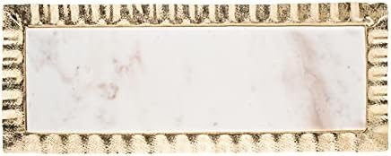 Marble Serving Tray for Appetizers Desserts Hors D'vour Dish Ripple Gold by Godinger | Amazon (US)