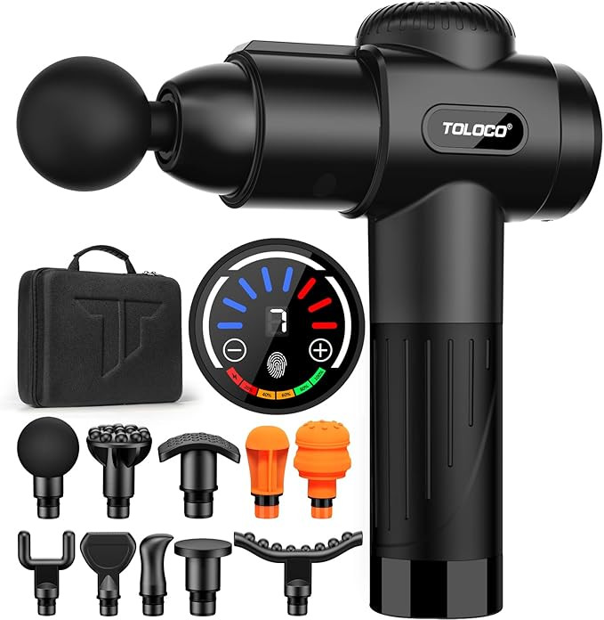 TOLOCO Massage Gun for Muscle and Deep Tissue for Athletes, Portable Percussion Massager with 15 ... | Amazon (US)