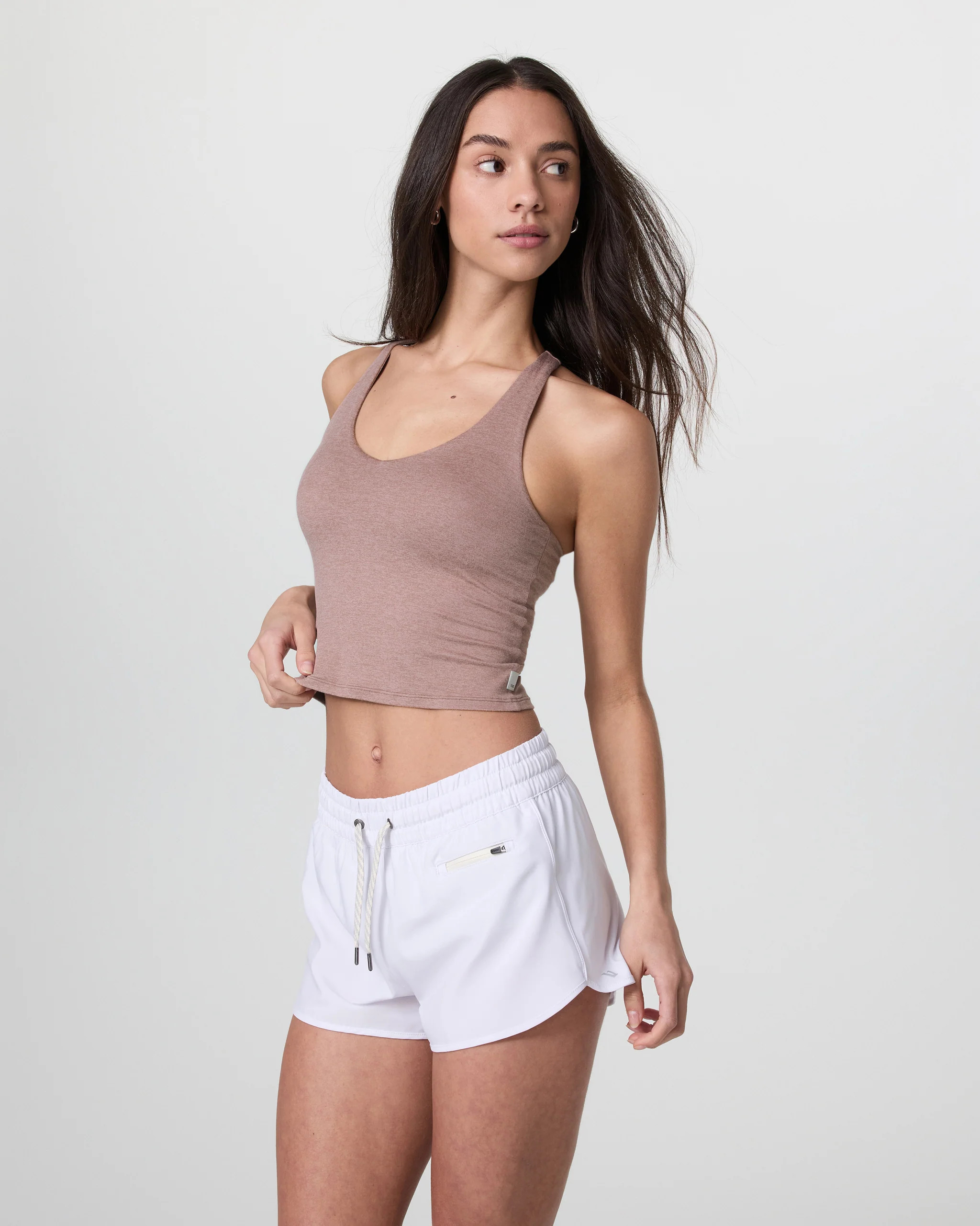 Halo Performance Crop 2.0 | Zion Rose Heather Tank | Vuori | Vuori Clothing (US & Canada)