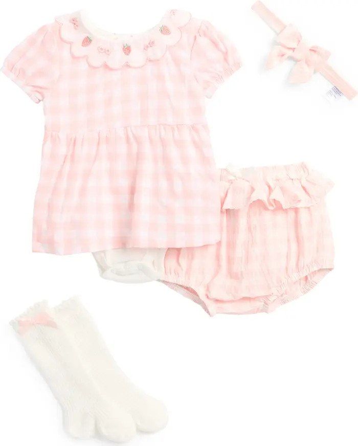 Nicole Miller Gingham Dress, Bloomers, Socks & Headband Set | Nordstromrack | Nordstrom Rack