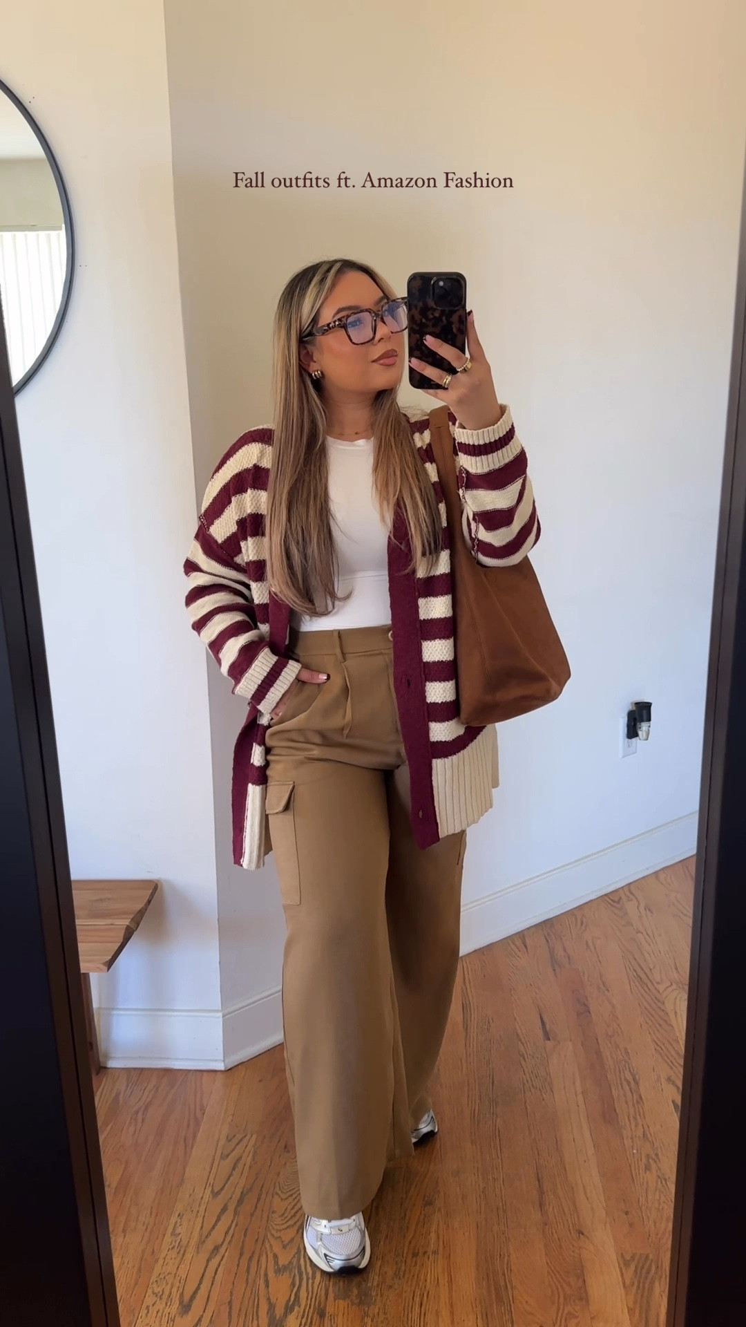 Fall outfits ft. The color of the season🍷🍇 sizing ⬇️ 

Faux leather jacket: M 
Striped Cardigan: M 
Jeans: 30 Curve - Dark Marble
Cargo Trousers: L (runs big, I’d size down) 
Black Sweater: M 
Midi Dress: M 
Grey Sweats: L 
Trench Coat: M 

#LTKHoliday #LTKCyberWeek #LTKSeasonal