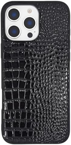 Compatible with iPhone 16 Pro Case for Women, Crocodile Synthetic Patent Leather Cover, Classic F... | Amazon (US)