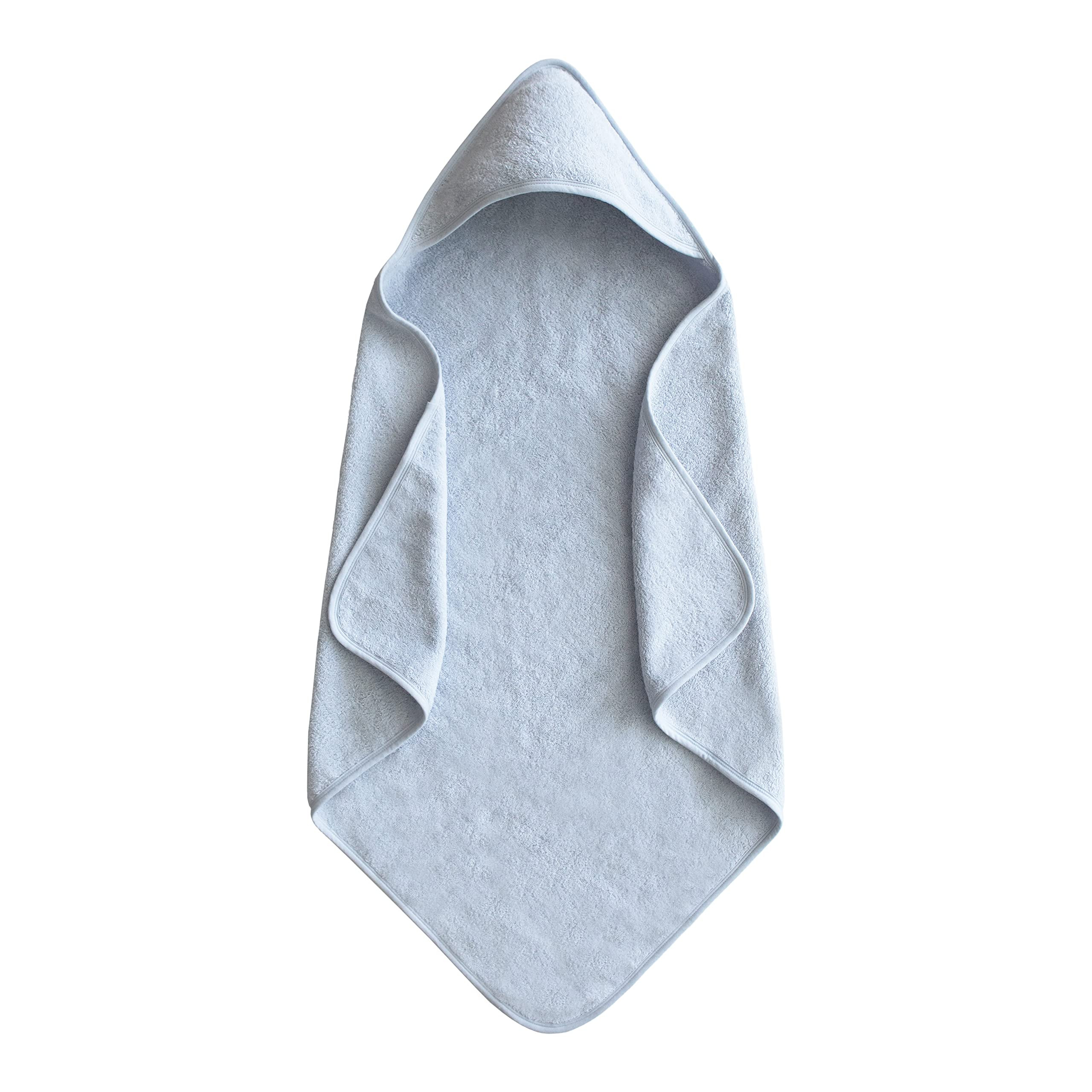 mushie Baby Hooded Towel | Organic Cotton (Baby Blue) | Amazon (US)