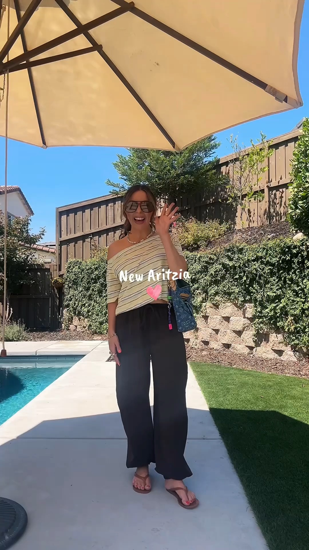 Aritzia brown bubble pants are so cute! Wearing xs. Paired with this off the shoulder striped top. Wearing size 2.

#LTKgrwm #LTKootd #LTKPetite