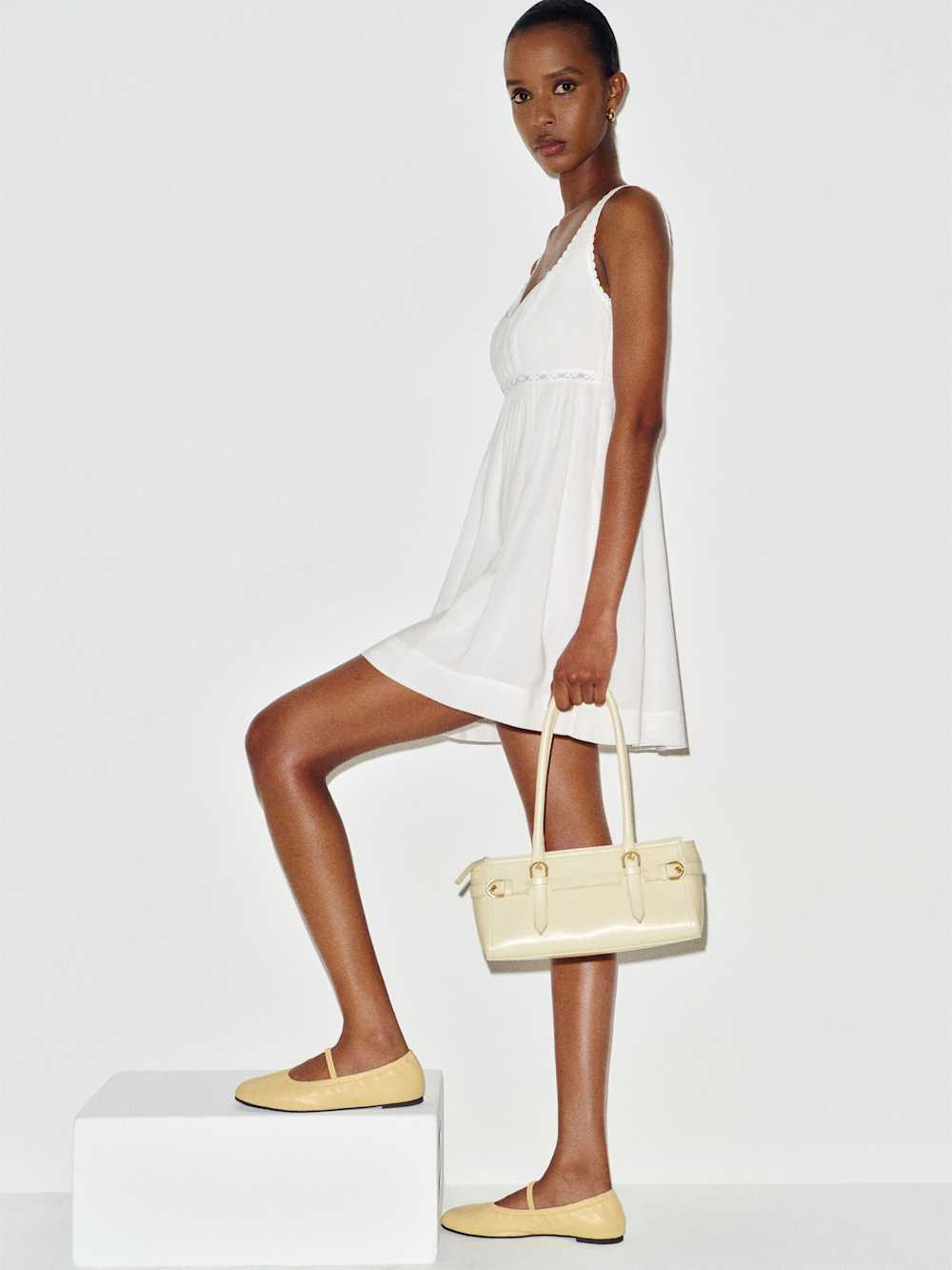 Buffy Ruched Ballet Flat | Reformation (Global)