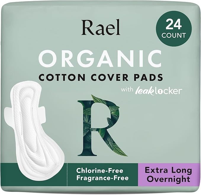 Rael Pads for Women, Organic Cotton Cover - Period Pads with Wings, Feminine Care, Sanitary Napki... | Amazon (US)