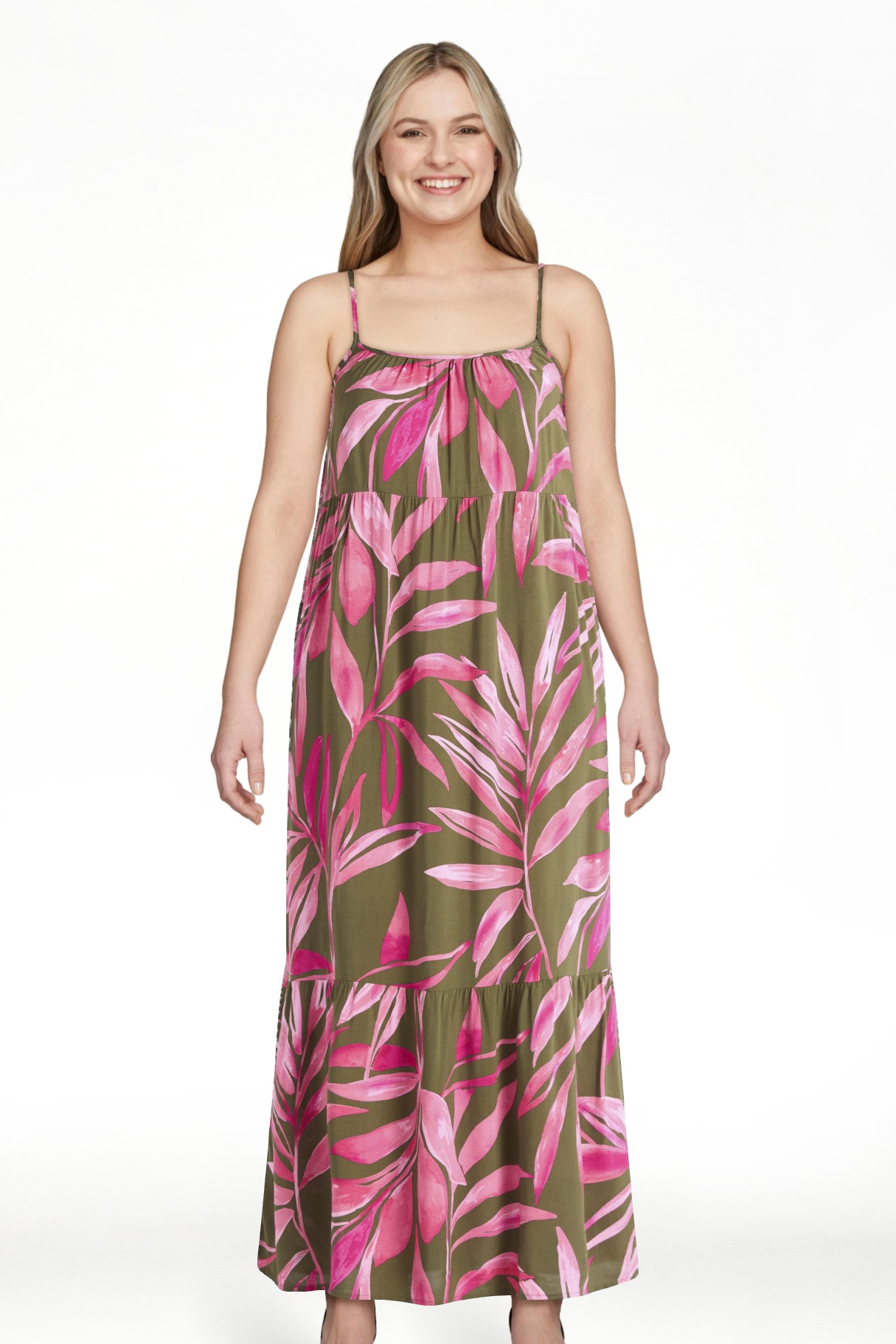 Time and Tru Women's Tiered Maxi Dress, Sizes XS-XXXL | Walmart (US)