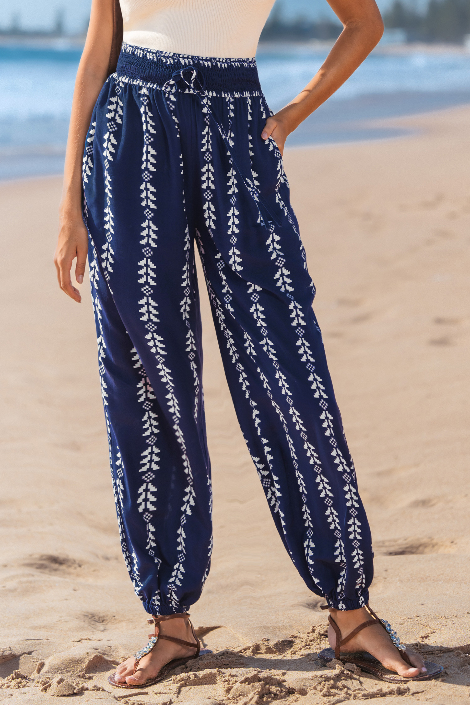NewNavy Boho Tapered Cover-Up Pants | Cupshe US