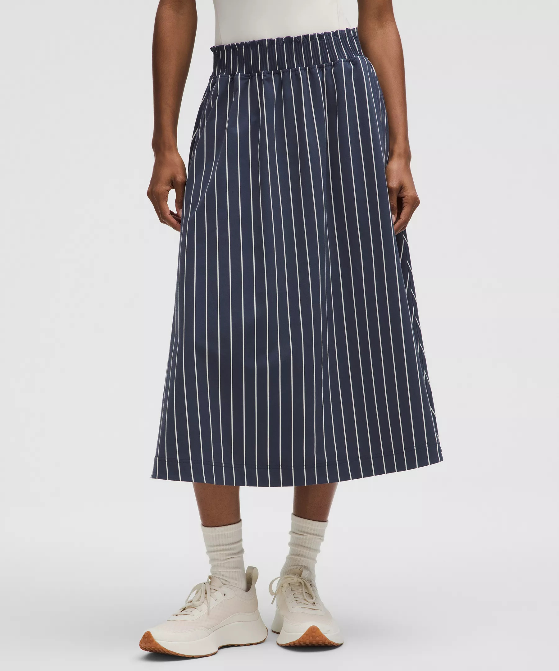 Stretch Woven Ruffle-Waist Midi Skirt | Lululemon (US)