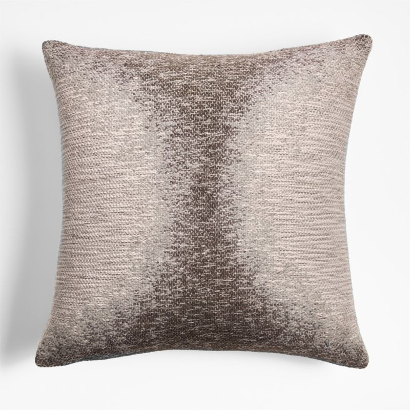 Onburu 23"x23" Deep Brown Throw Pillow Cover | Crate & Barrel | Crate & Barrel