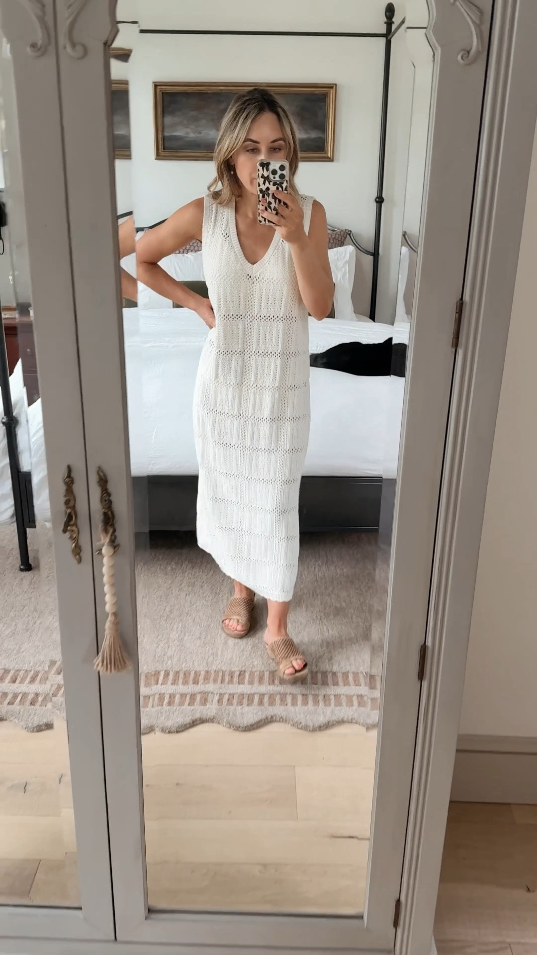 Love the detail on this $40 crochet coverup for our Hawaii trip. Medium weight with a good amount of stretch. Wearing a size small in beige. 

#LTKSwim #LTKPetite #LTKFindsUnder50