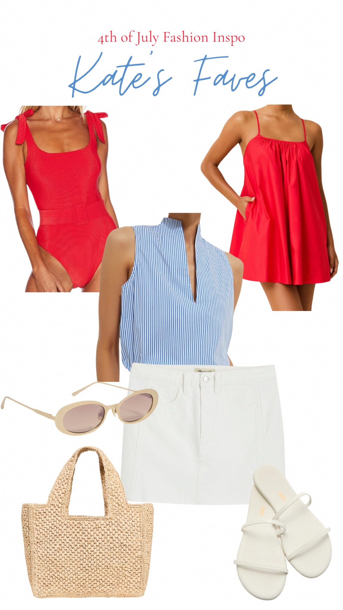 Red, White, and Styled Right! Here’s a little outfit inspo for your festive weekend 🇺🇸 Whether you're headed to the lake, hosting on the patio, or just soaking up the sun, these looks bring just the right amount of patriotic pop. 

#LTKSeasonal #LTKSwim #LTKParties