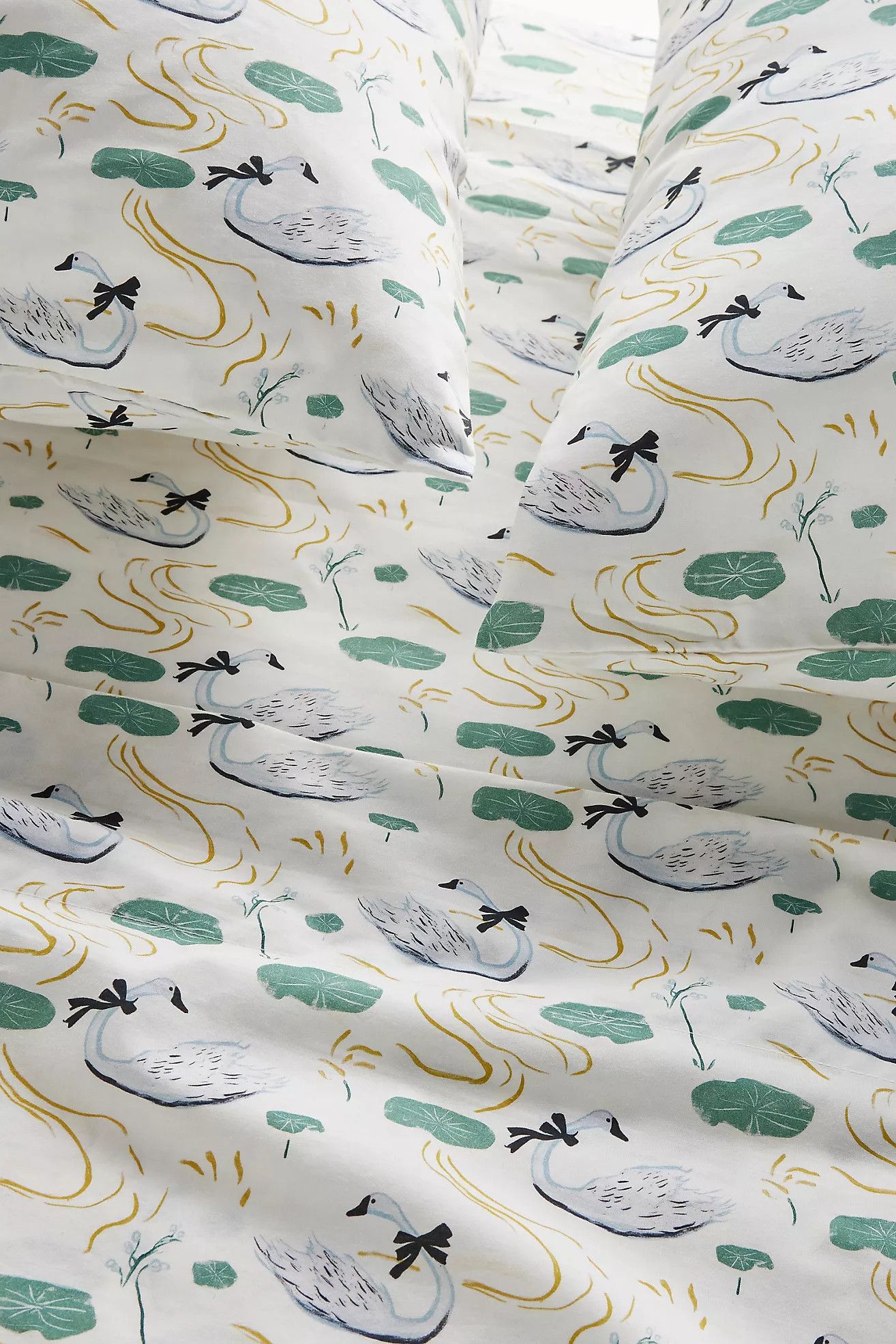 Organic Cotton Percale Printed Sheet Set | Anthropologie (US)