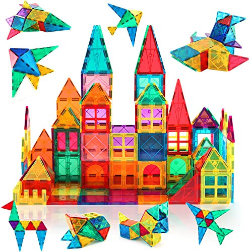 Magnetic Building Blocks 60PCS Magnetic Tiles for Kids Stronger Magnet Toys STEM Creative Construction Magnetic Toys for 3 4 5 6 7 8 Year Old Boys Girls Educational Birthday Gift for Kids Age 3+ | Amazon (UK)
