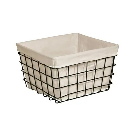 Cheung 16S003 Lined Metal Wire Rectangular Storage Basket | Walmart (US)