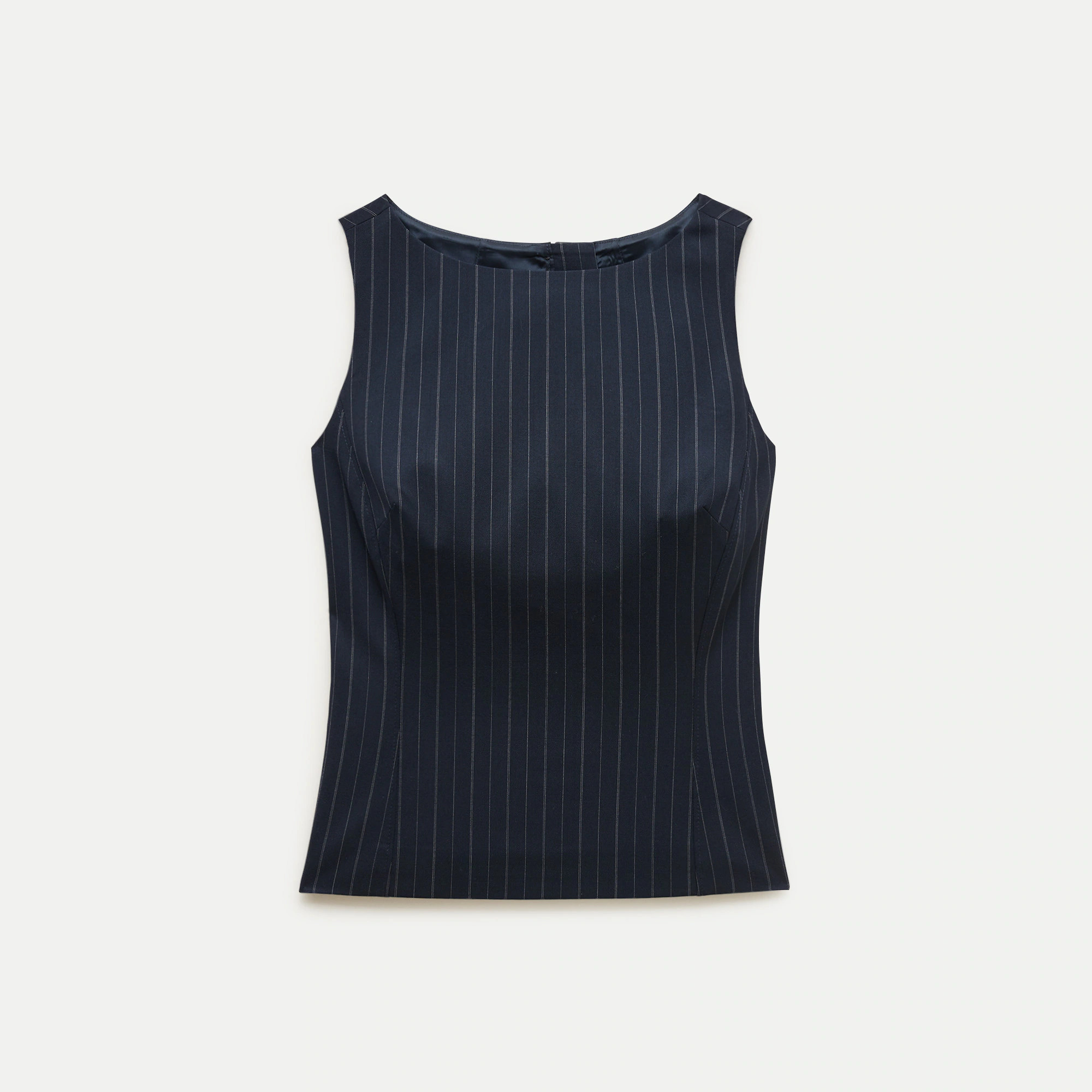Shell top in striped lightspun wool blend | J. Crew US