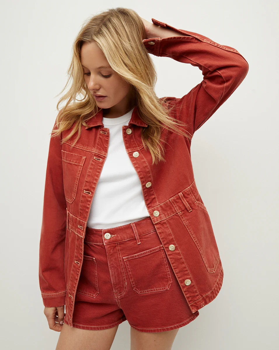 Anzu Jacket in Brick Red | Veronica Beard | Veronica Beard