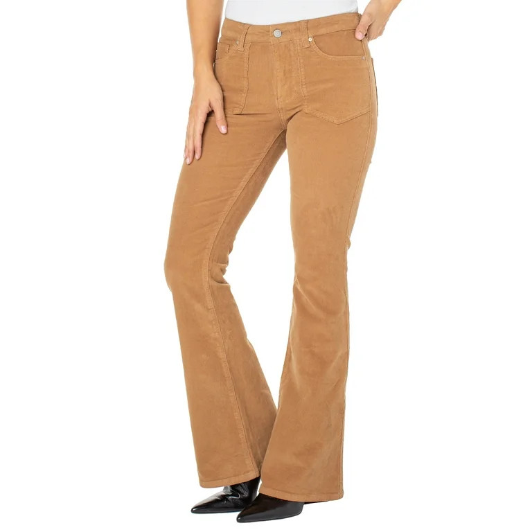 Celebrity Pink Mid Rise Flare Corduroy Pant (Junior's) | Walmart (US)