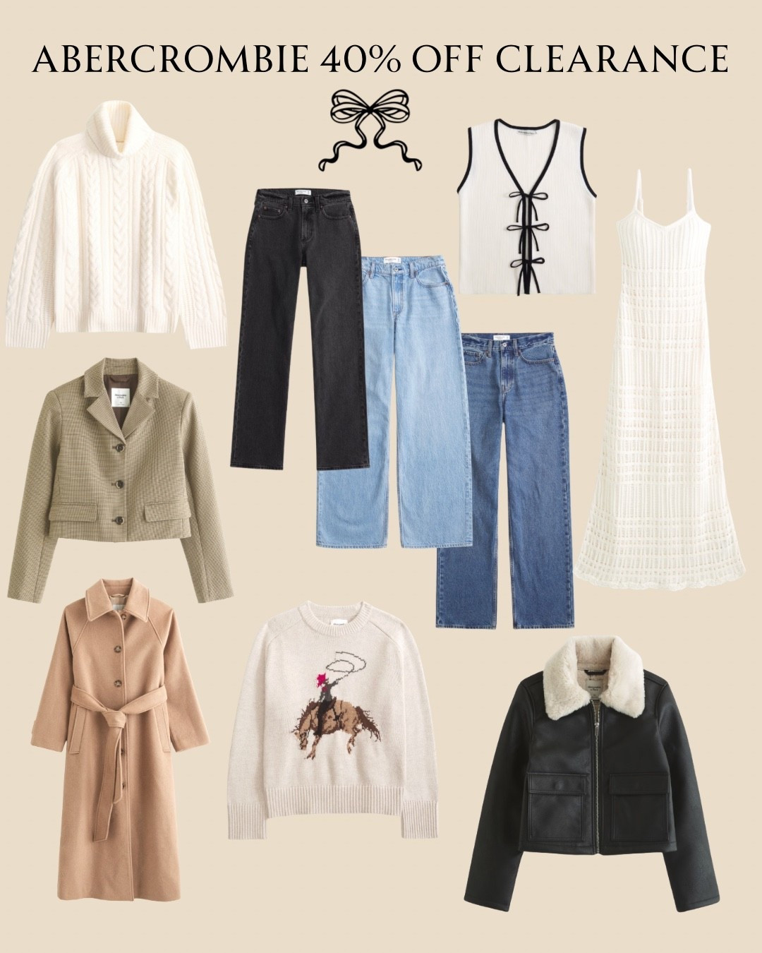 Abercrombie and Fitch 40% off all clearance

#LTKSaleAlert #LTKFindsUnder100 #LTKSeasonal