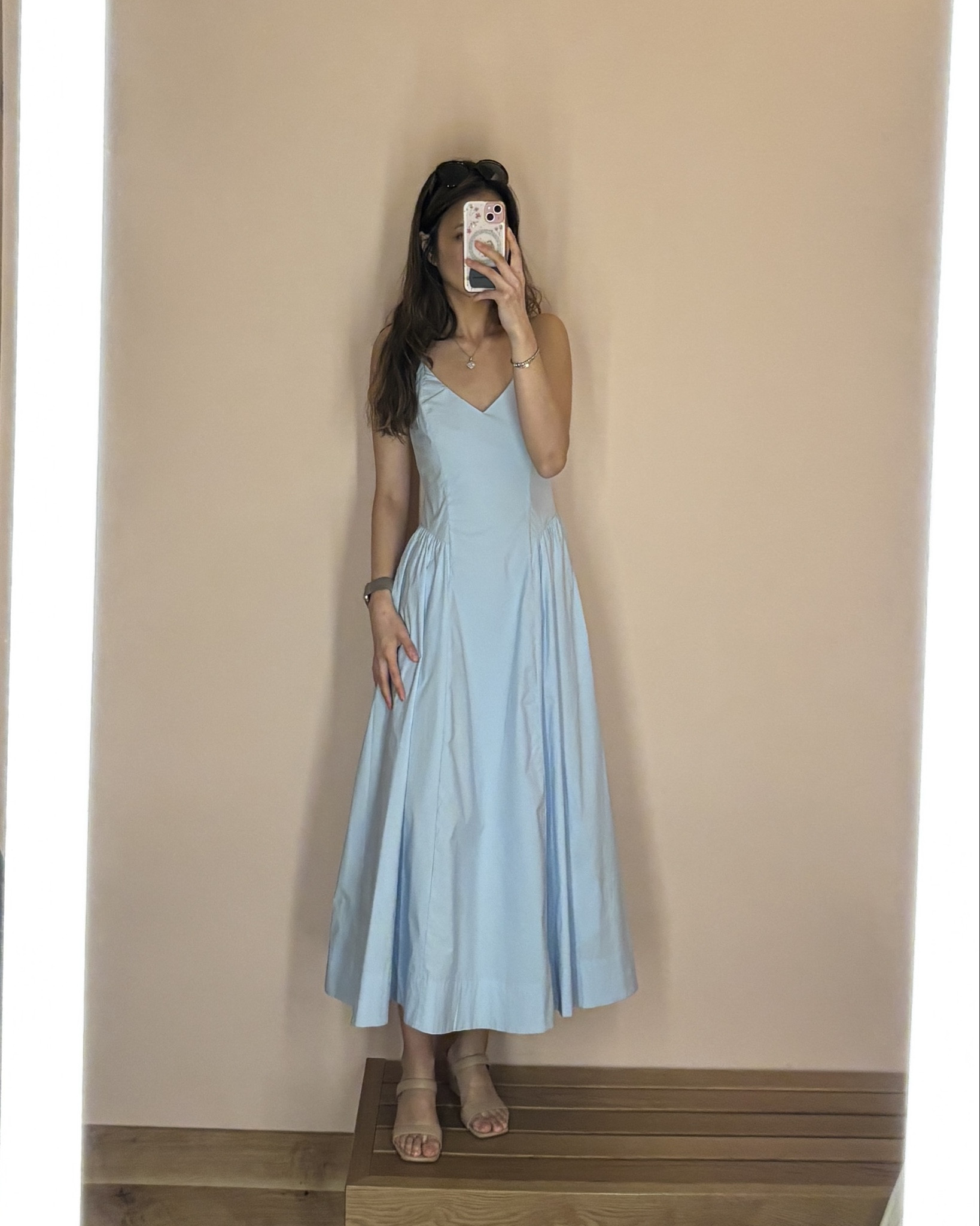 The cutest and most flattering drees from @Aritzia ! It has a nice fit and flare that’s just poofy enough. This is a light blue color in size 00. And it has pockets! Also comes in mini length and linen material  

#LTKSeasonal #LTKWedding #LTKPetite