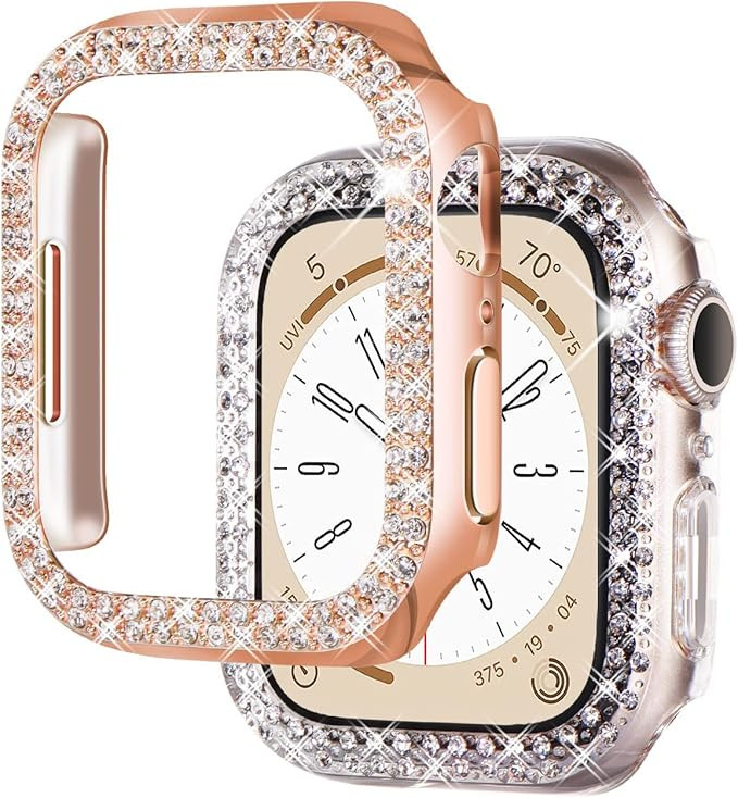 NewWays 2-Pack Bling Compatible for Apple Watch Cases 40mm SE 2022 Series 6 5 4, Protective Bumpe... | Amazon (US)
