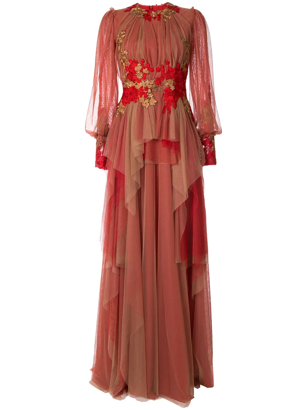 multi layered tulle gown | Farfetch (RoW)