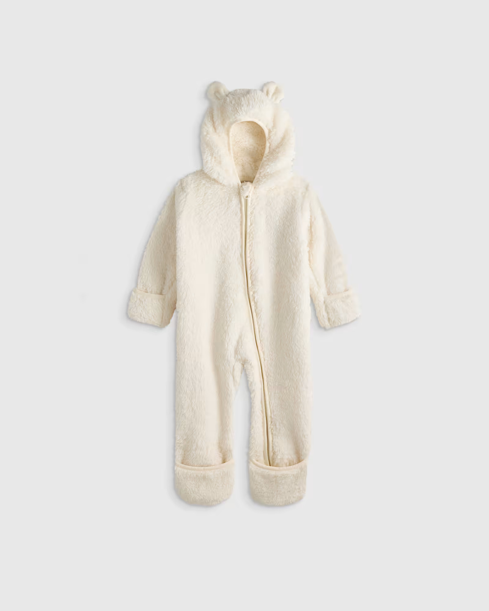 Recycled Sherpa Fleece Baby Bear Bunting | Quince