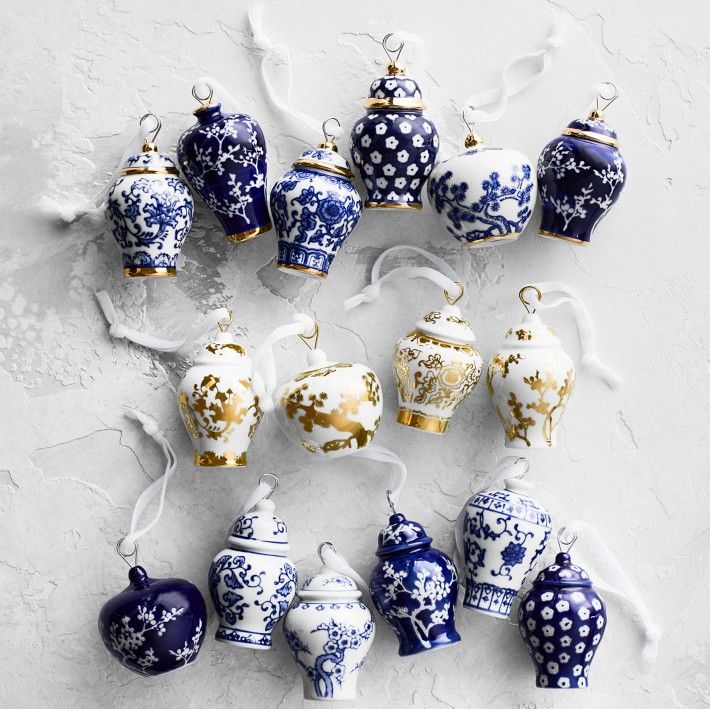 Mini Ginger Jar Ornaments, Set of 6 | Williams-Sonoma