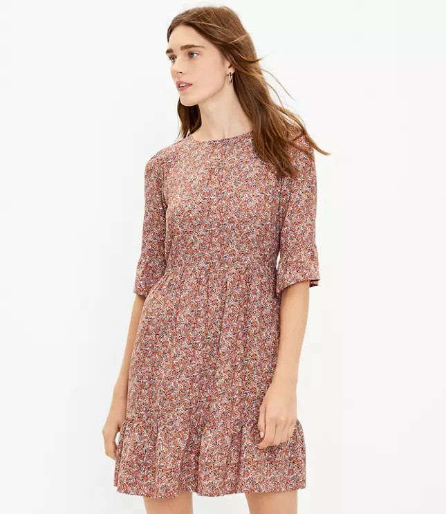 Floral Ruffle Dress | LOFT