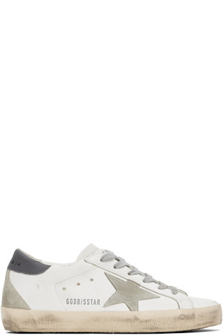White & Gray Super-Star Classic Sneakers | SSENSE