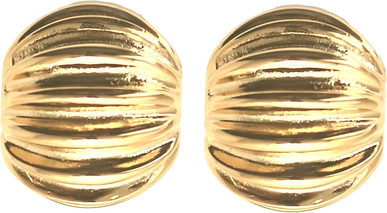 Kenneth Jay Lane Gold Clip-On Button Earrings | Amazon (US)