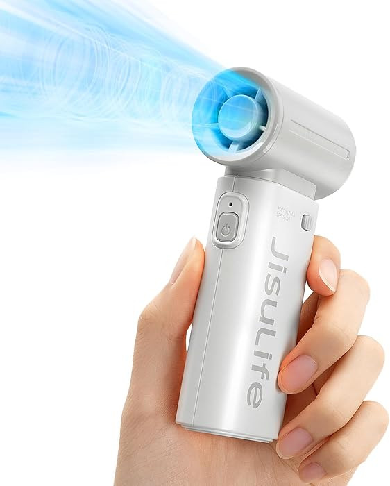 JISULIFE Portable Handheld Fan Life9, Turbo Power High Speed Air [18H Max Cooling Time], 5 Gear W... | Amazon (US)