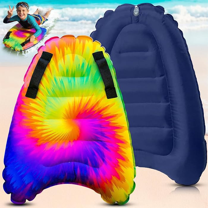 JAMBO Inflatable Surf Body Board with Handles, Boogie Board for Beach, Surfing Swimming Floating ... | Amazon (US)