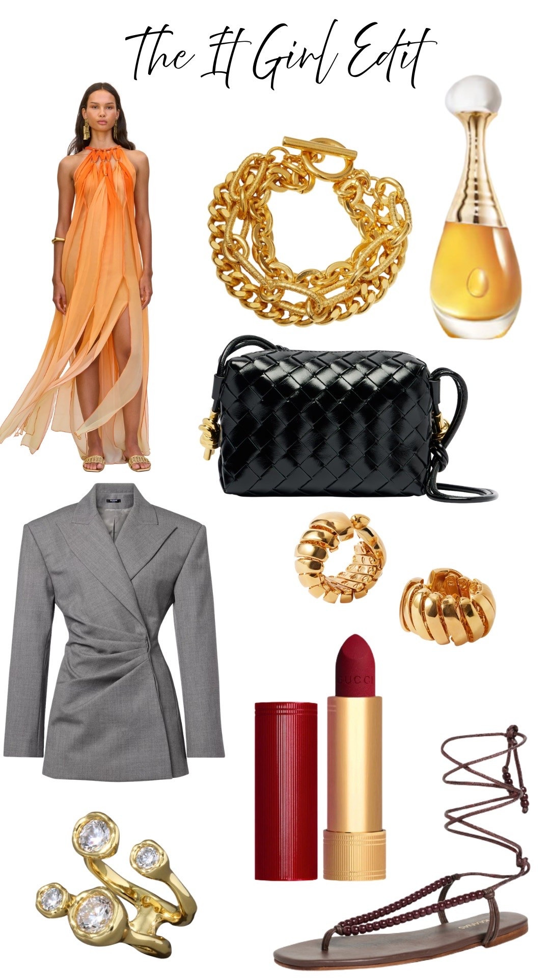 Welcome to The It Girl Edit—a curated collection of elevated pieces that instantly make an outfit feel polished and effortless. From bold gold jewelry and timeless tailoring to chic sandals, an elegant evening dress, and a classic woven crossbody, these are the styles currently inspiring me.

I love mixing timeless staples with statement pieces that can be worn again and again. If you’re looking for fashion inspiration with a modern, sophisticated edge, this edit is for you.

#LTKootd #LTKU #LTKSeasonal
