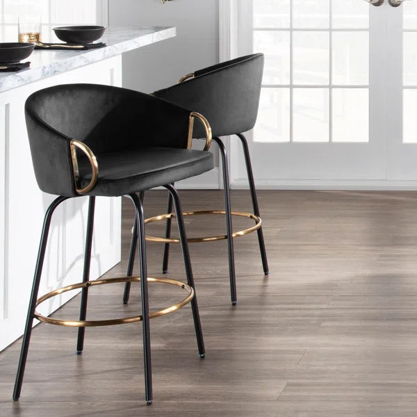 Aryan Swivel 26.25" Counter Stool (Set of 2) | Wayfair North America