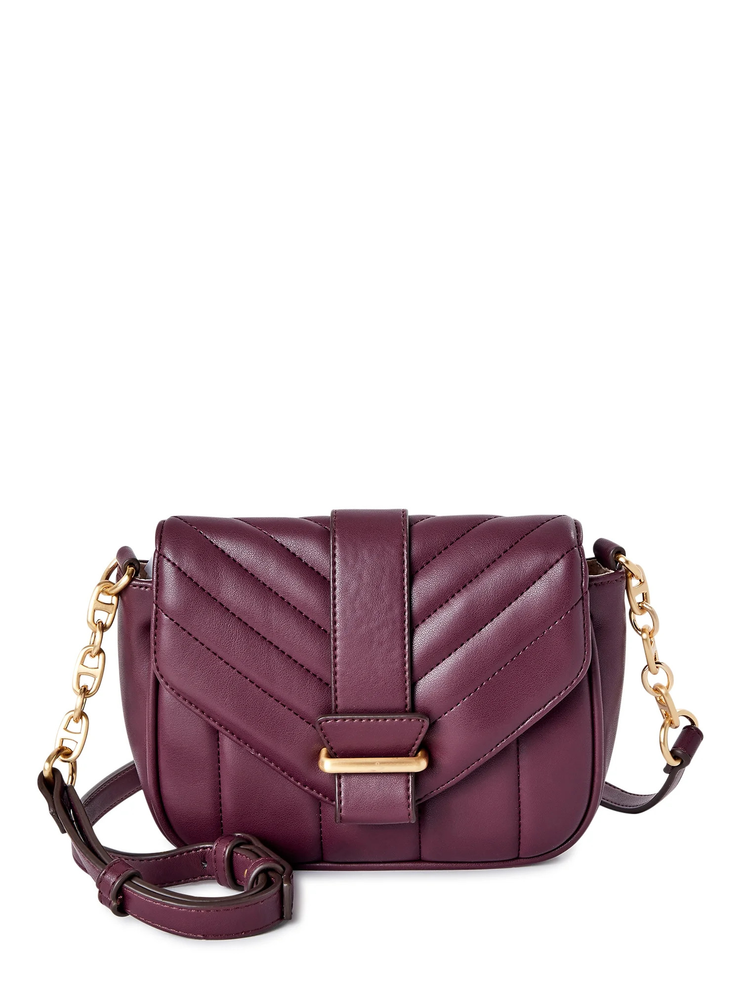 Time and Tru Women’s Camber Crossbody Handbag Purple - Walmart.com | Walmart (US)