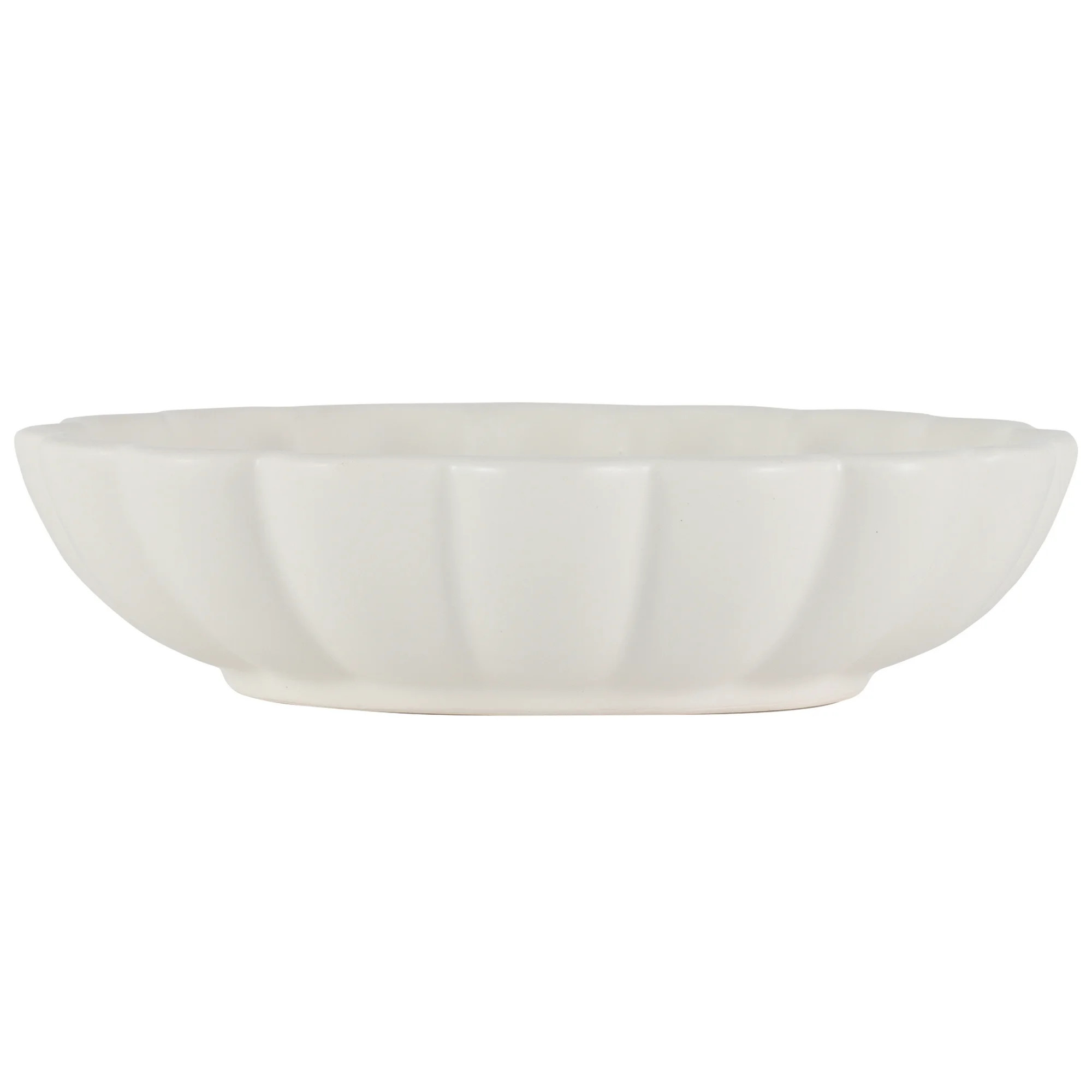 Mainstays Scalloped White Decorative Tabletop Bowl | Walmart (US)