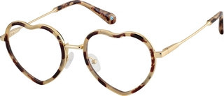 Zenni Women's Heart Glasses Tortoiseshell Mixed Full Rim Frame | Zenni Optical (US & CA)