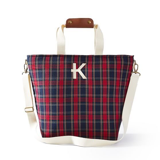 Plaid Insulated Zipper Tote | Mark and Graham