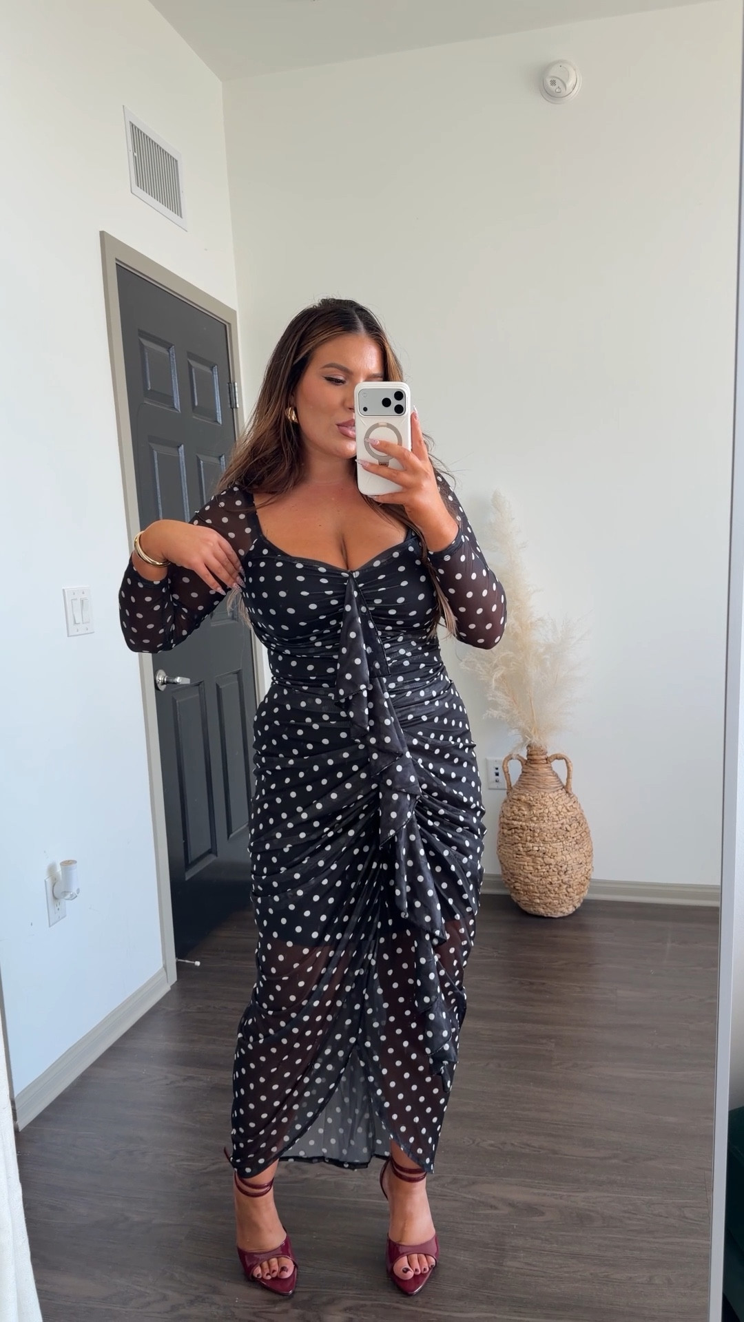 Fall Date Night, Wedding Guest, Birthday Outfit Inspo! This dress has ruching along the tummy, hips, and booty and is so flattering for my curvy girls! 

This is a plus size brand; I wear a 0X and I typically fit a US 12 in dresses!

#LTKMidsize #LTKPlusSize #LTKStyleTip