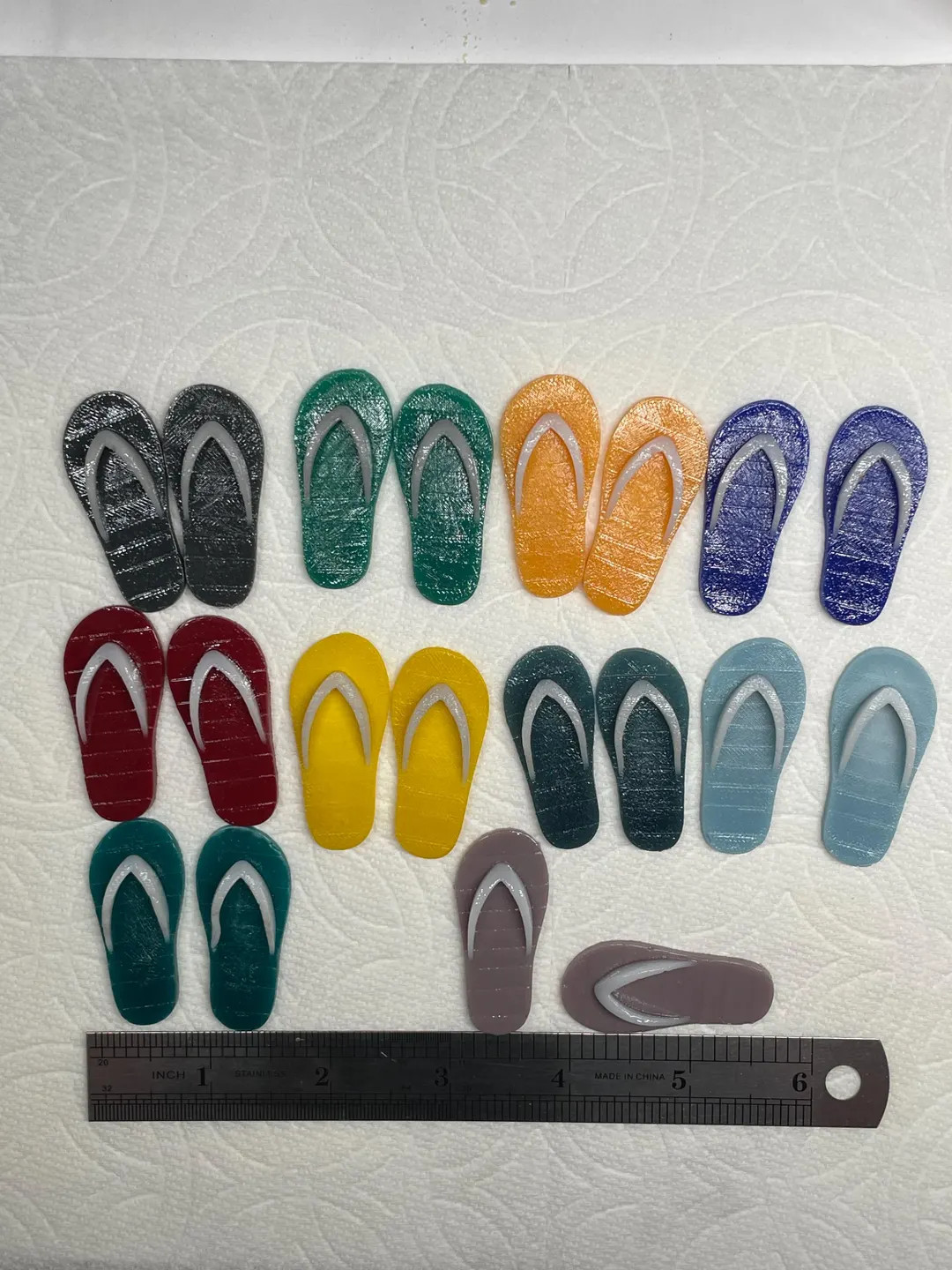 Glass Flip Flop Embellishments: 90 COE, Fuse Art Supply, Mosaic Accent - Etsy | Etsy (US)