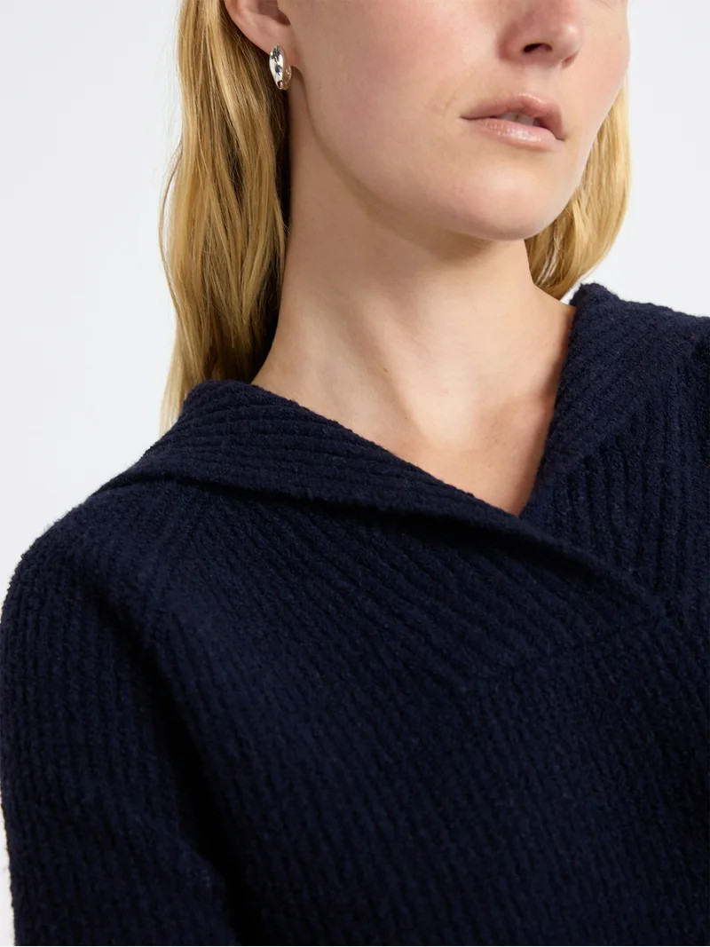 Free Assembly Women's V-Collar Sweater with Long Sleeves, Midweight, Sizes, XS-XXL | Walmart (US)
