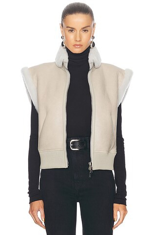 Isabel Marant Edwina Vest in Chalk | FWRD | FWRD 