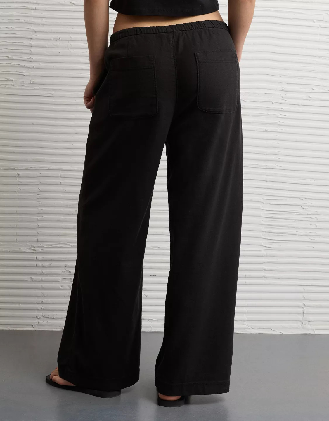 AE Stretch Low-Rise Linen-Blend Pull-On Pant | American Eagle Outfitters (US & CA)
