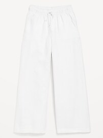 High-Waisted Linen-Blend Wide-Leg Pants for Girls | Old Navy (US)