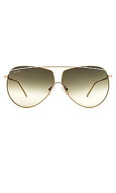 DIFF EYEWEAR Maeve in Gold & G15 Gradient from Revolve.com | Revolve Clothing (Global)