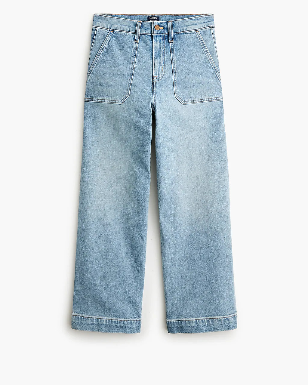 Wide-leg cropped utility jean in all-day stretch | J.Crew Factory