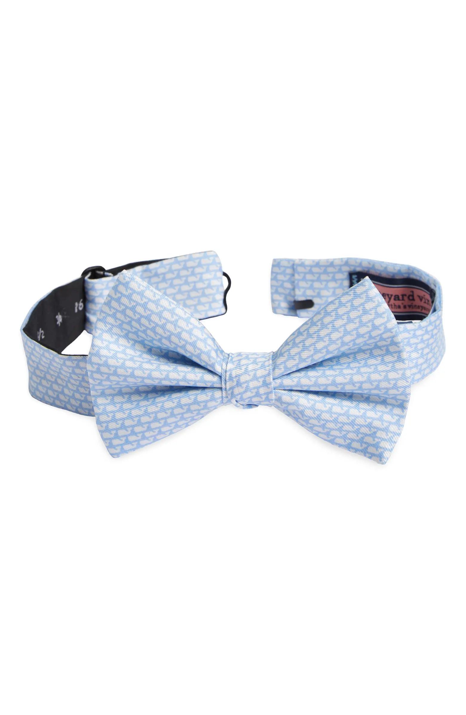 vineyard vines Kids' Micro Whales Silk Pre-Tied Bow Tie | Nordstrom | Nordstrom