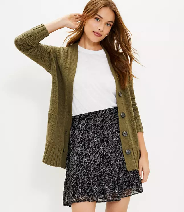Heart Tiered Skirt | LOFT | LOFT